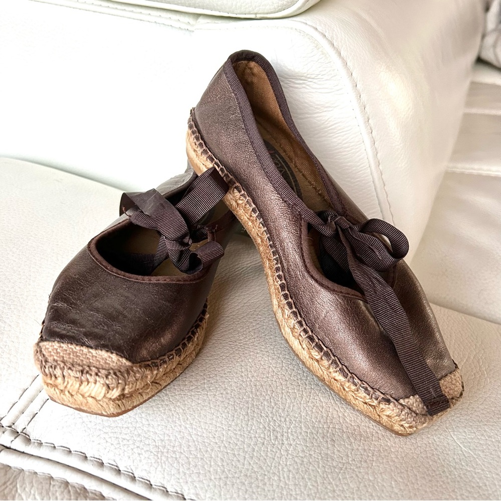Moda de España brown leather espadrilles